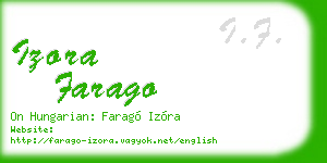 izora farago business card